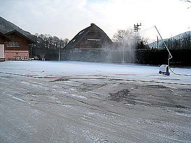 Beschneiung Eisbahn