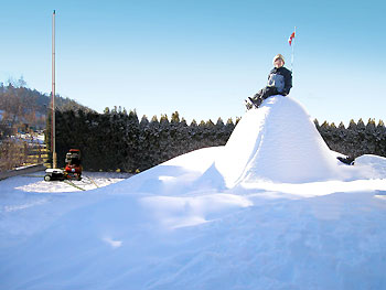 Schnee von der "Yeti"